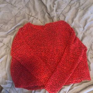 Cropped red sweater